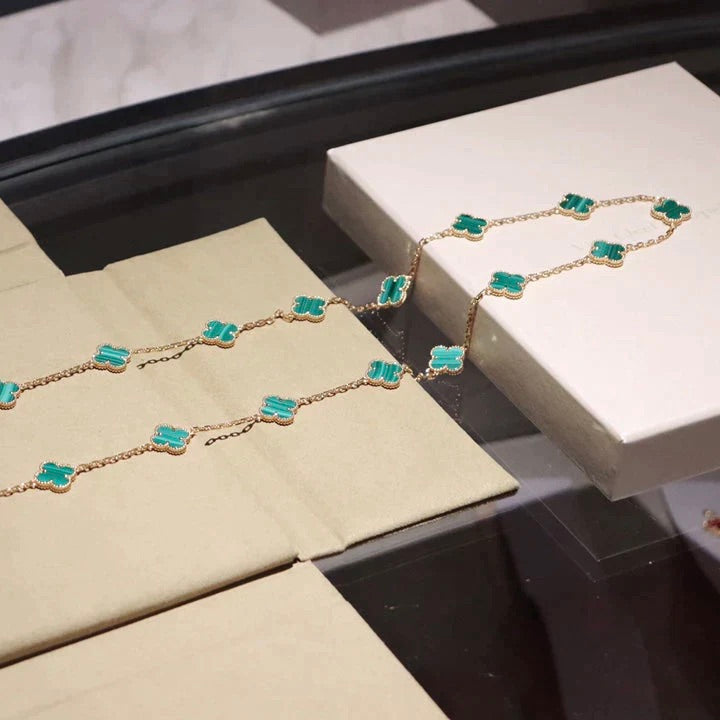 [⭐Renara]CLOVER 20 MOTIFS MALACHITE GOLD