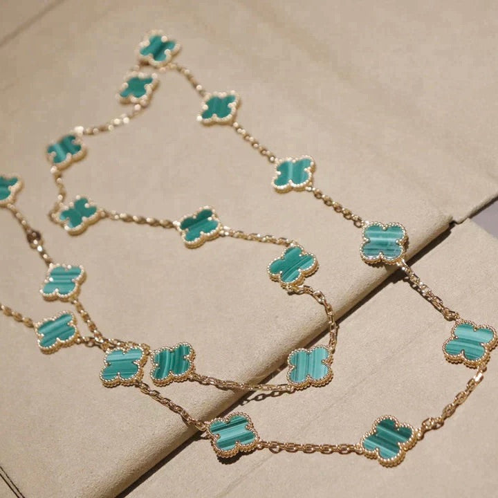 [⭐Renara]CLOVER 20 MOTIFS MALACHITE GOLD