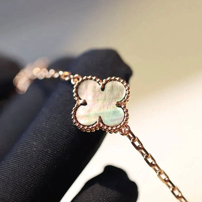 [⭐Renara]CLOVER 20 MOTIFS DARK MOP DIAMOND  NECKLACE