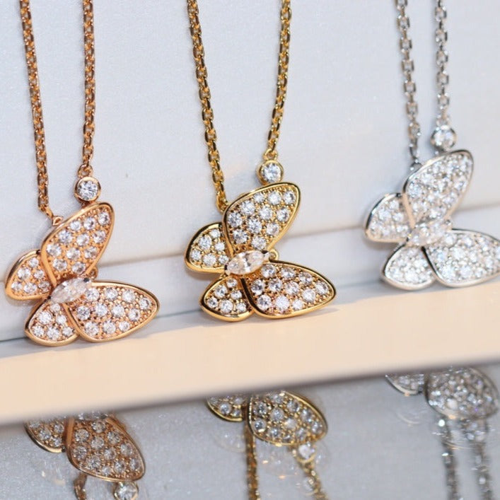 [⭐Renara]BUTTERFLY DIAMOND NECKLACE