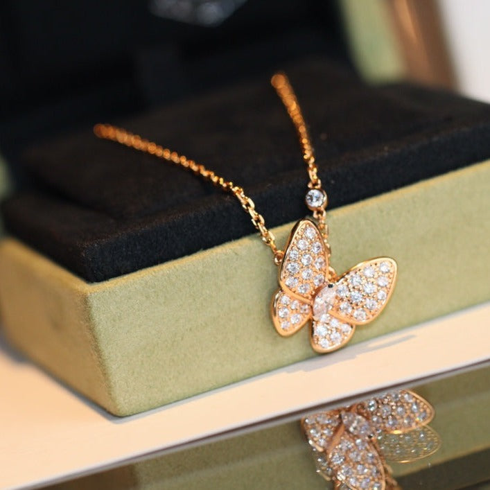 [⭐Renara]BUTTERFLY DIAMOND NECKLACE