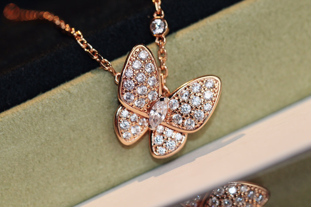 [⭐Renara]BUTTERFLY DIAMOND NECKLACE