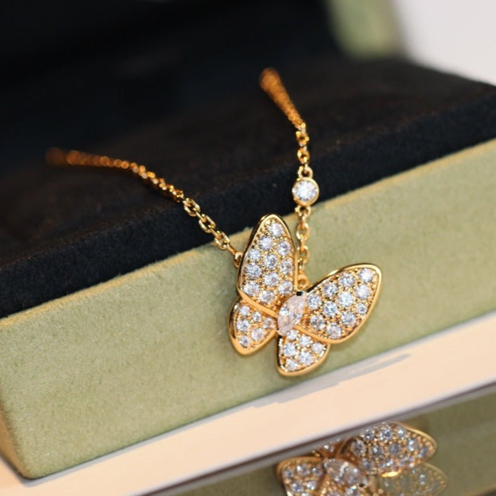 [⭐Renara]BUTTERFLY DIAMOND NECKLACE
