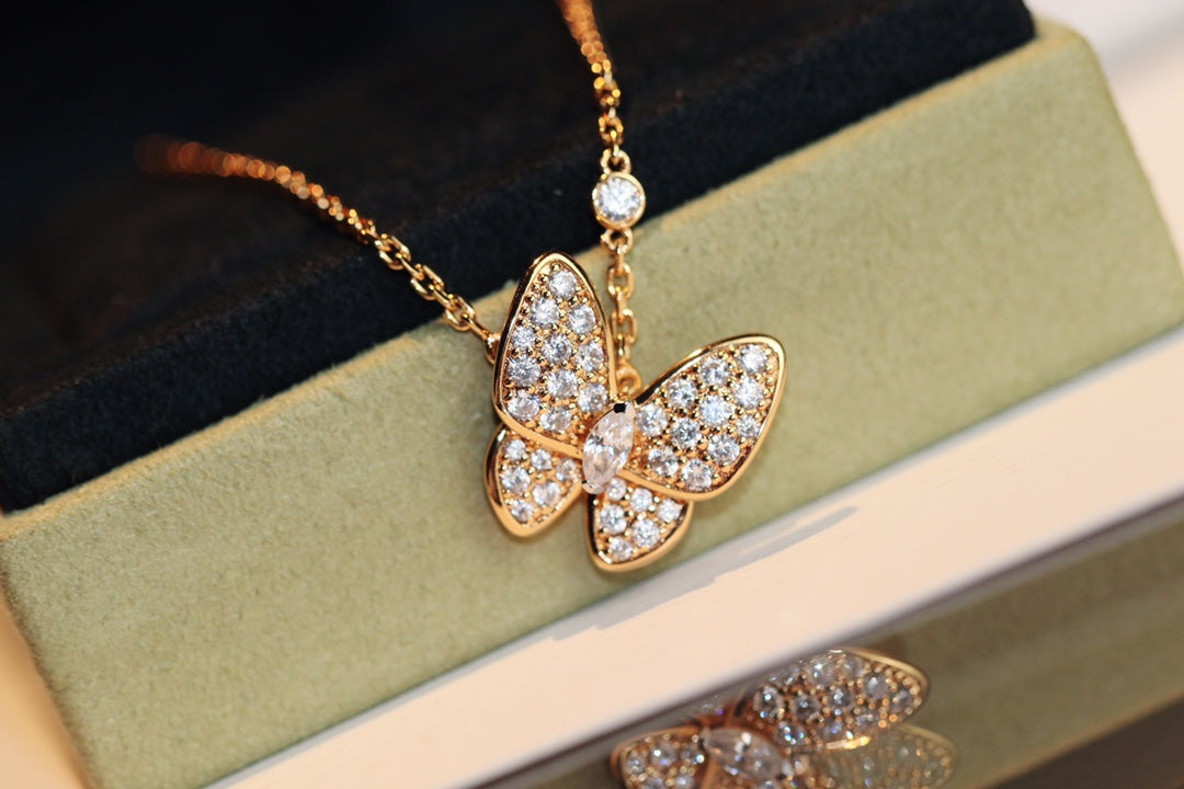 [⭐Renara]BUTTERFLY DIAMOND NECKLACE