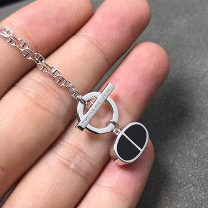 [⭐Renara]CHAINE VERSO BLACK CERAMIC  NECKLACE