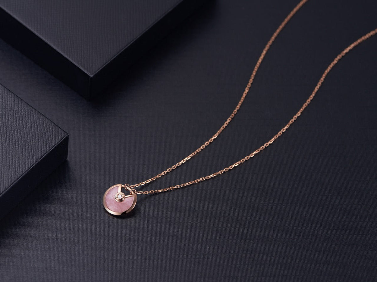 [⭐Renara]AMULETTE ROSE GOLD PINK MOP NECKLACE