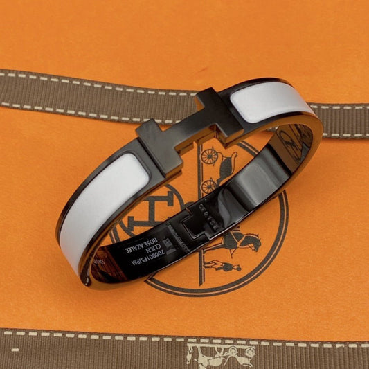 [⭐Renara]H BRACELET 12MM BLACK WHITE CERAMIC