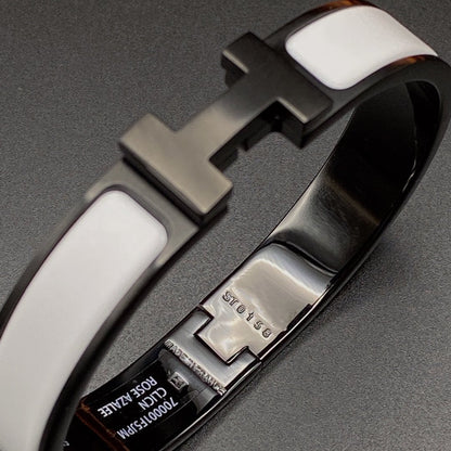 [⭐Renara]H BRACELET 12MM BLACK WHITE CERAMIC