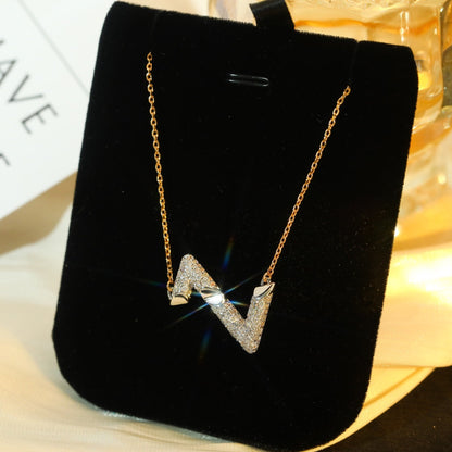 [⭐Renara]VOLT SILVER DIAMOND PEDANT NECKLACE