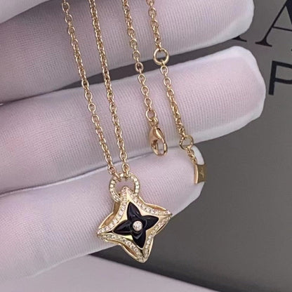[⭐Renara]STAR PEDANT PINK GOLD DIAMOND NECKLACE