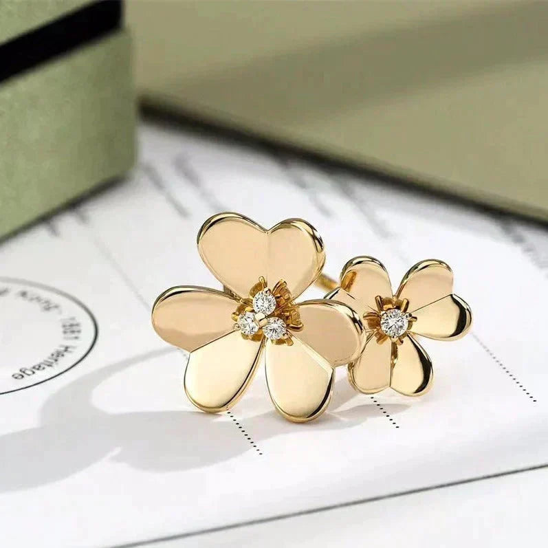 [⭐Renara]CLOVER COMOS GOLD DIAMOND RING