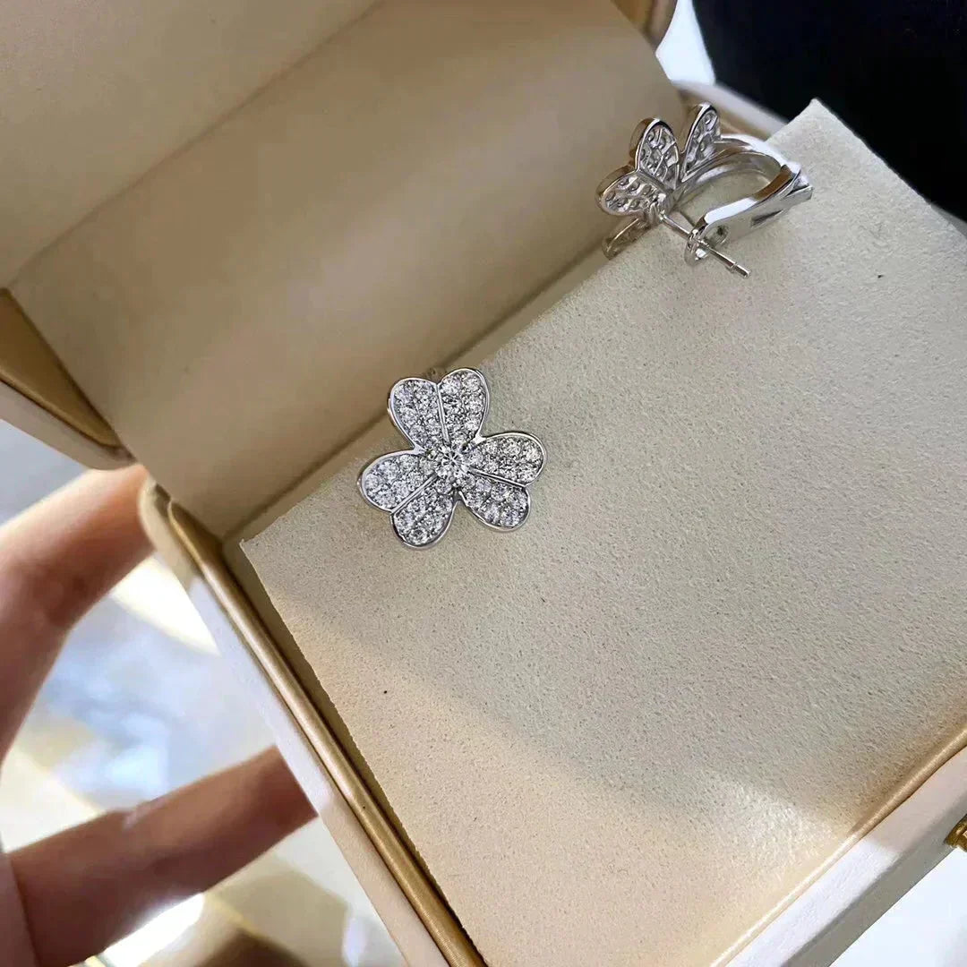 [⭐Renara]CLOVER COMOS DIAMOND EARRINGS SILVER