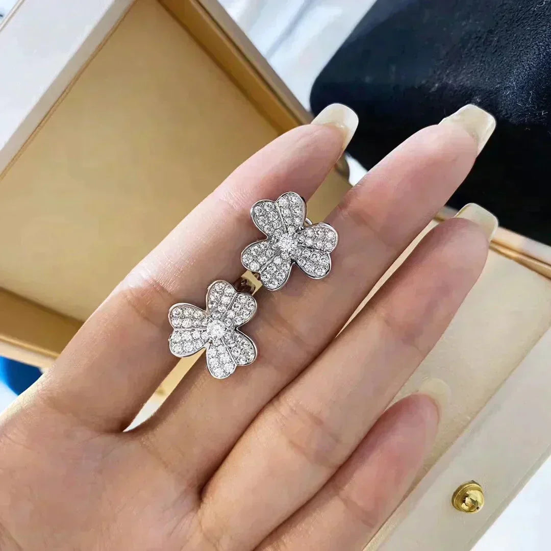 [⭐Renara]CLOVER COMOS DIAMOND EARRINGS SILVER