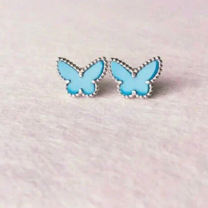 [⭐Renara]BUTTERFLY TURQUOISE EARRINGS SILVER