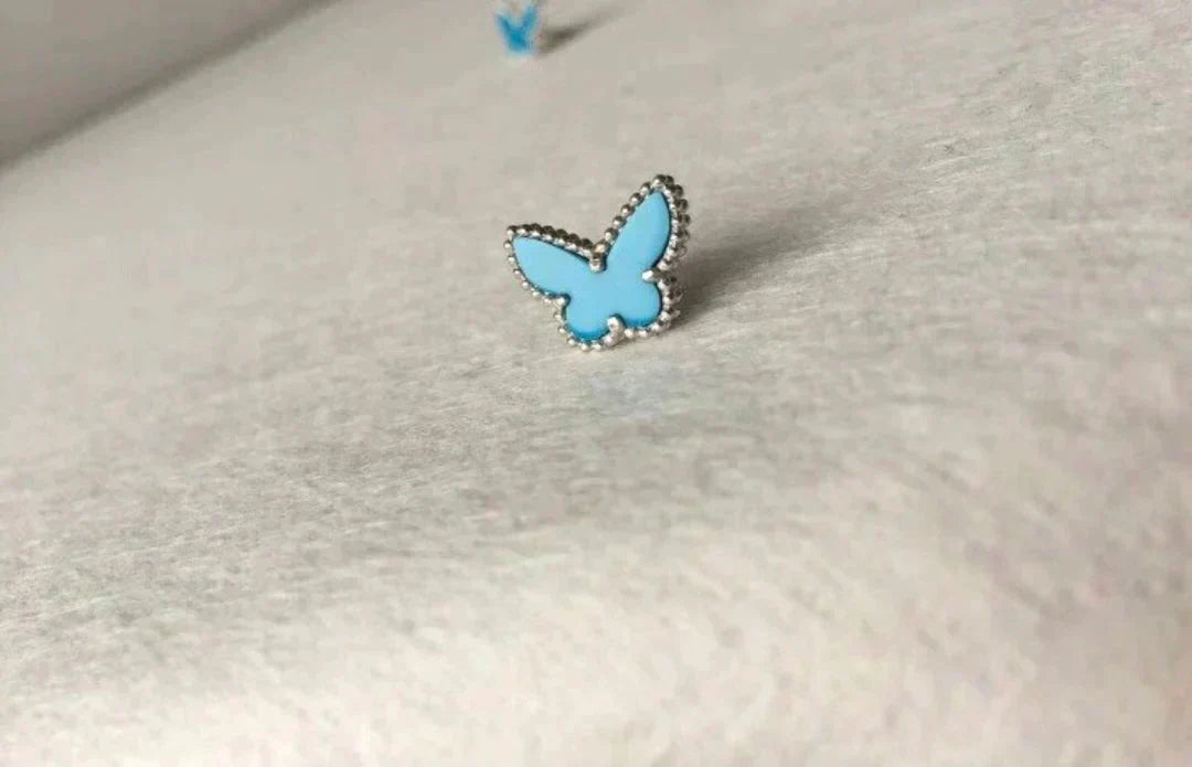 [⭐Renara]BUTTERFLY TURQUOISE EARRINGS SILVER