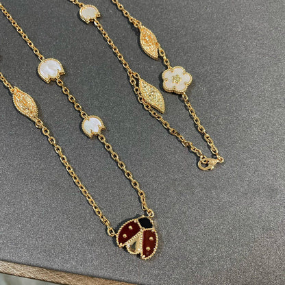 [⭐Renara]LUCKY SPRING 15 MOTIFS GOLD NECKLACE