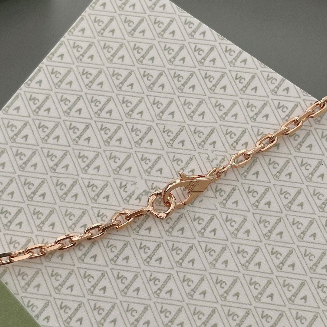 [⭐Renara]LUCKY SPRING 15 MOTIFS ROSE GOLD NECKLACE