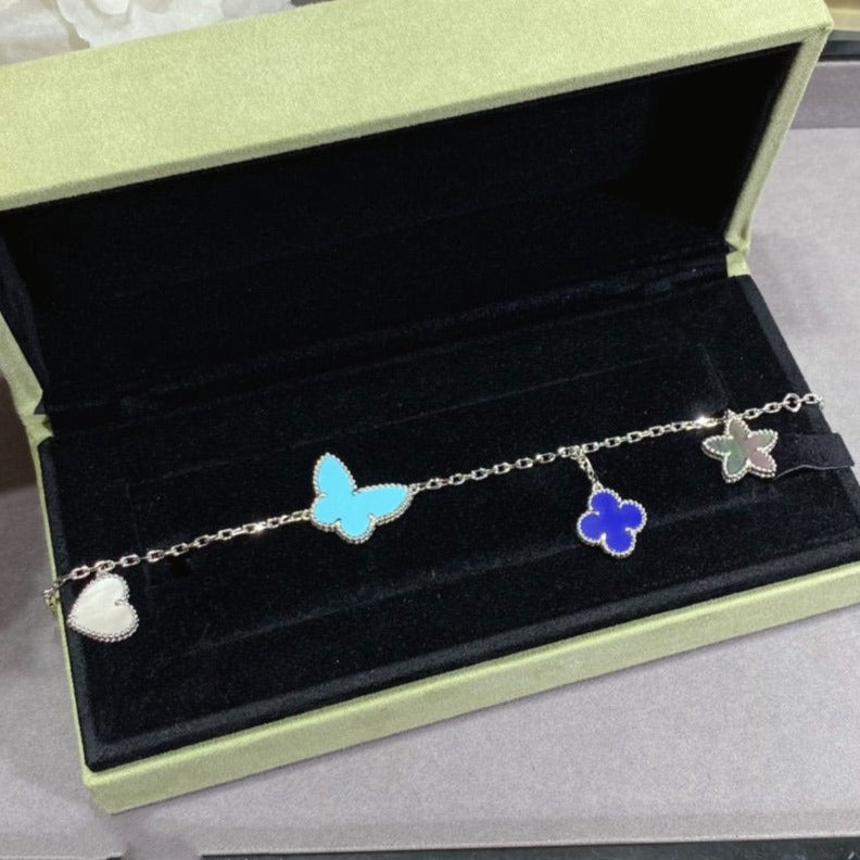 [⭐Renara]LUCKY SPRING SILVER BRACELET 4 MOTIF