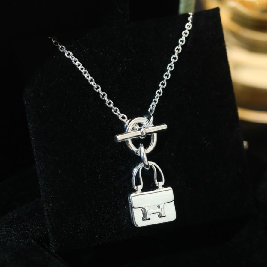[⭐Renara]POP H PEDANT SILVER NECKLACE