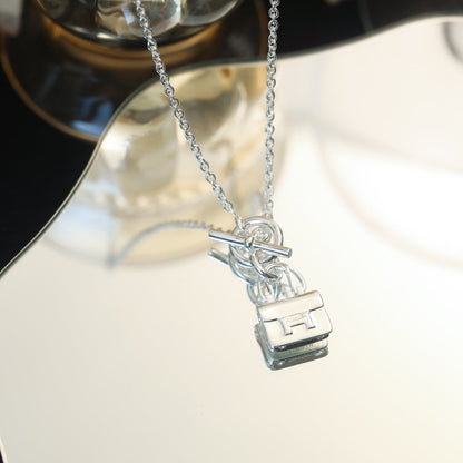 [⭐Renara]POP H PEDANT SILVER NECKLACE
