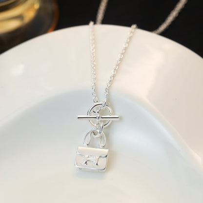 [⭐Renara]POP H PEDANT SILVER NECKLACE
