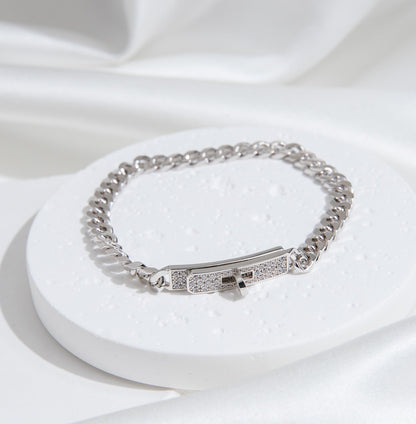 [⭐Renara]KELLY CHAIN SILVER DIAMOND BRACELET
