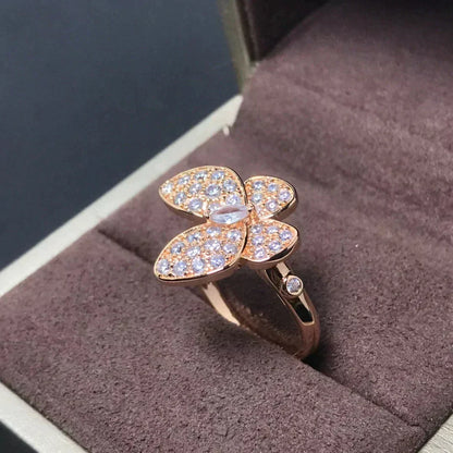 [⭐Renara]BUTTERFLY PINK GOLD DIAMOND RING