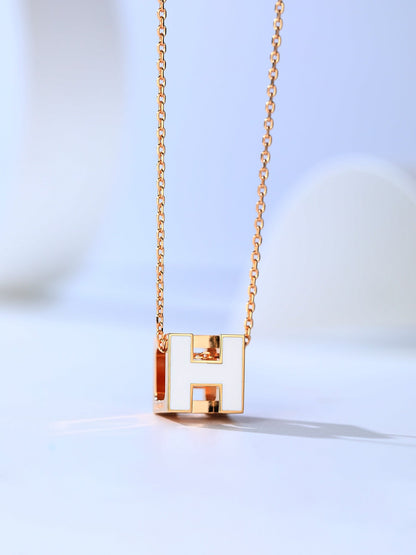 [⭐Renara]H CAGE PINK GOLD NECKLACE