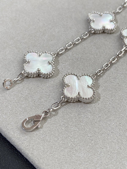 [⭐Renara]CLOVER WHITE PEARL MOP 5 MOTIF BRACELET COLLECTION