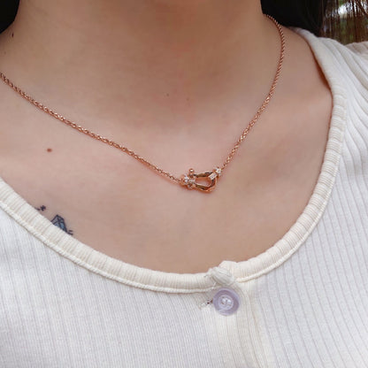 [⭐Renara]FORCE 10 PINK GOLD DIAMOND NECKLACE