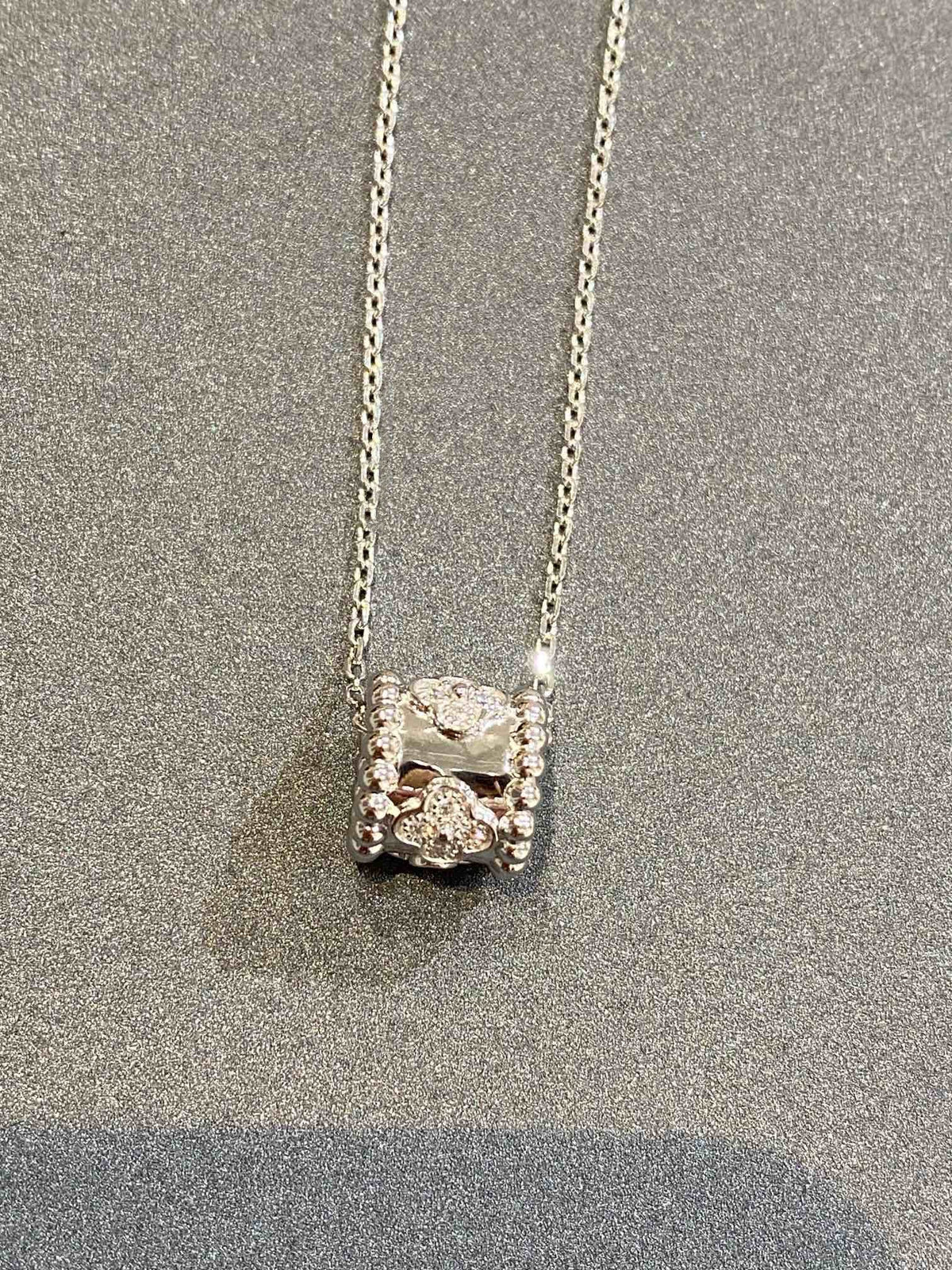 [⭐Renara]PERLEE PEDANT SIVLER DIAMOND NECKLACE