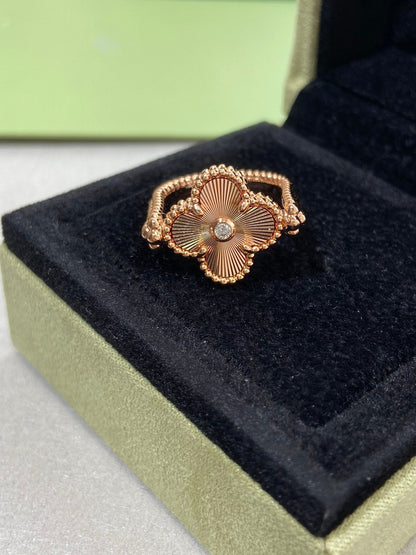 [⭐Renara]CLOVER RIVERSIBLE ROSE GOLD RING