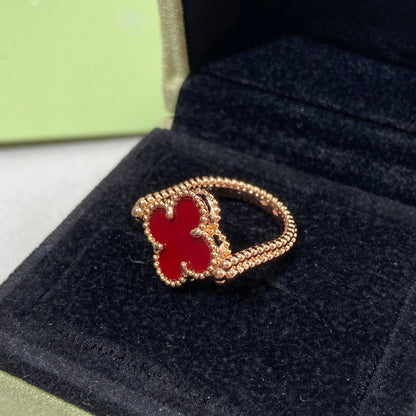 [⭐Renara]CLOVER RIVERSIBLE ROSE GOLD RING