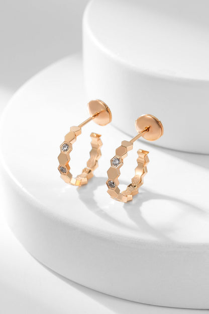 [⭐Renara]BEE LOVE DIAMOND HOOP EARRINGS