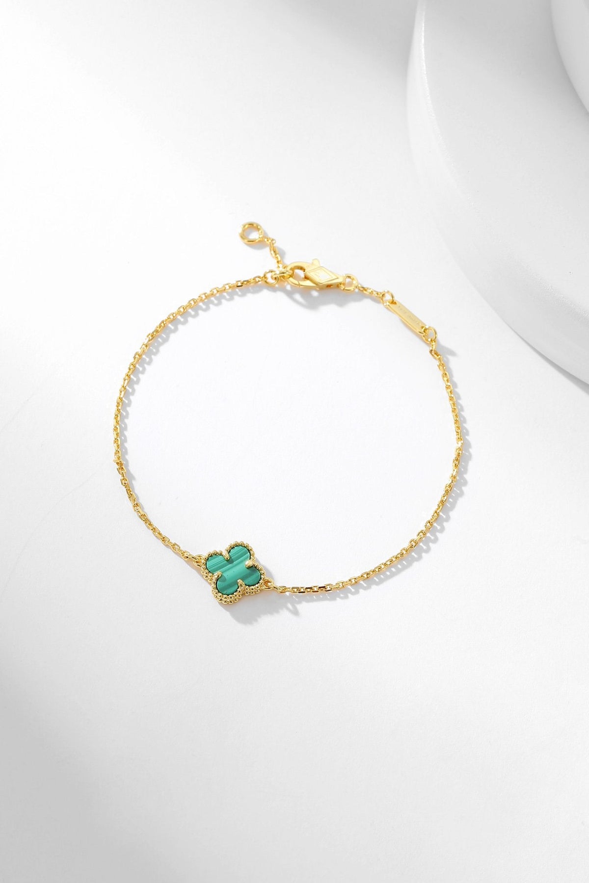 [⭐Renara]CLOVER BRACELET MALACHITE 1 MOTIF