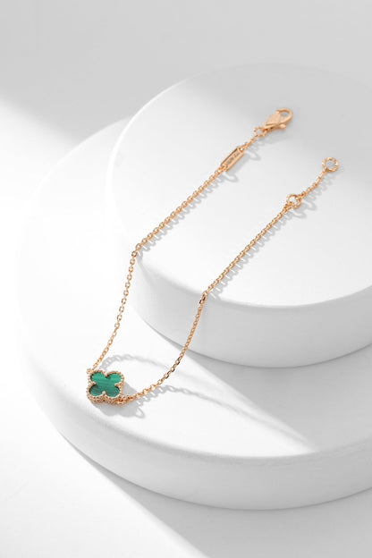 [⭐Renara]CLOVER BRACELET MALACHITE 1 MOTIF