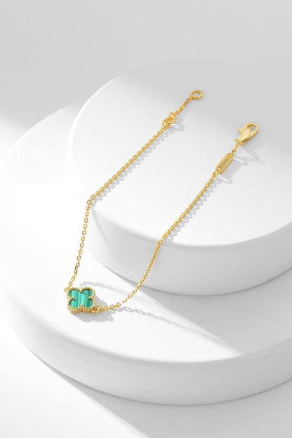[⭐Renara]CLOVER BRACELET MALACHITE 1 MOTIF