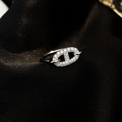 [⭐Renara]RONDE SMALL SILVER DIAMOND RING