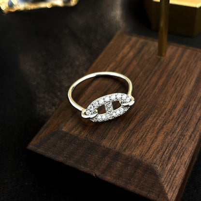 [⭐Renara]RONDE SMALL SILVER DIAMOND RING