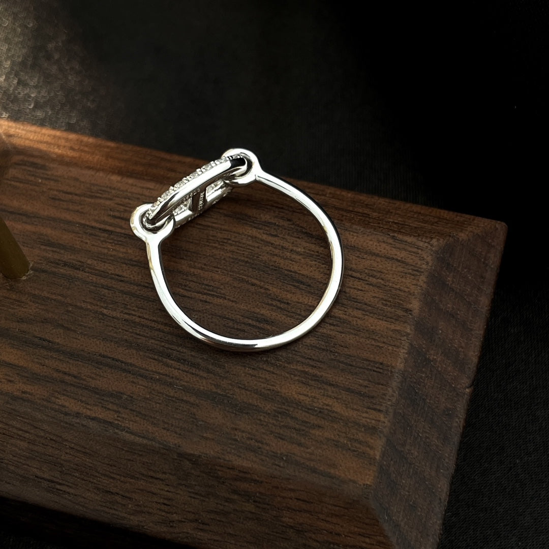 [⭐Renara]RONDE SMALL SILVER DIAMOND RING