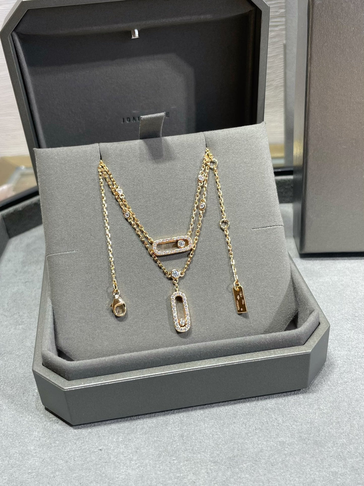 [⭐Renara]MOVE 2 ROW DIAMOND NECKLACE