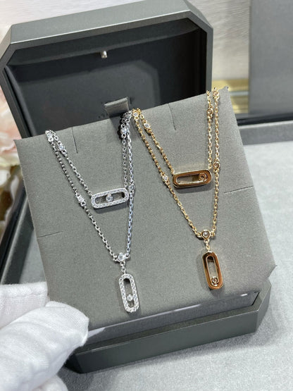 [⭐Renara]MOVE 2 ROW DIAMOND NECKLACE