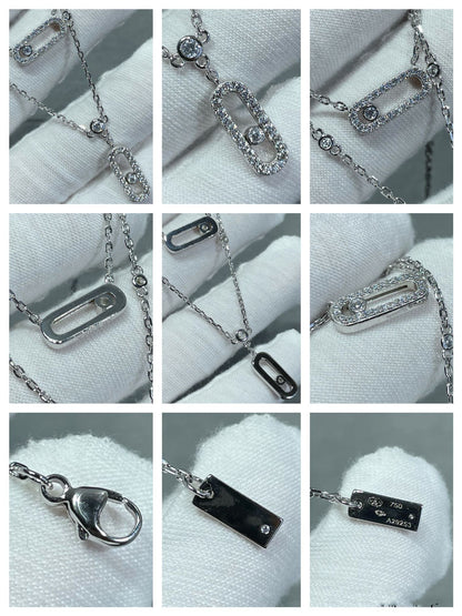 [⭐Renara]MOVE 2 ROW DIAMOND NECKLACE