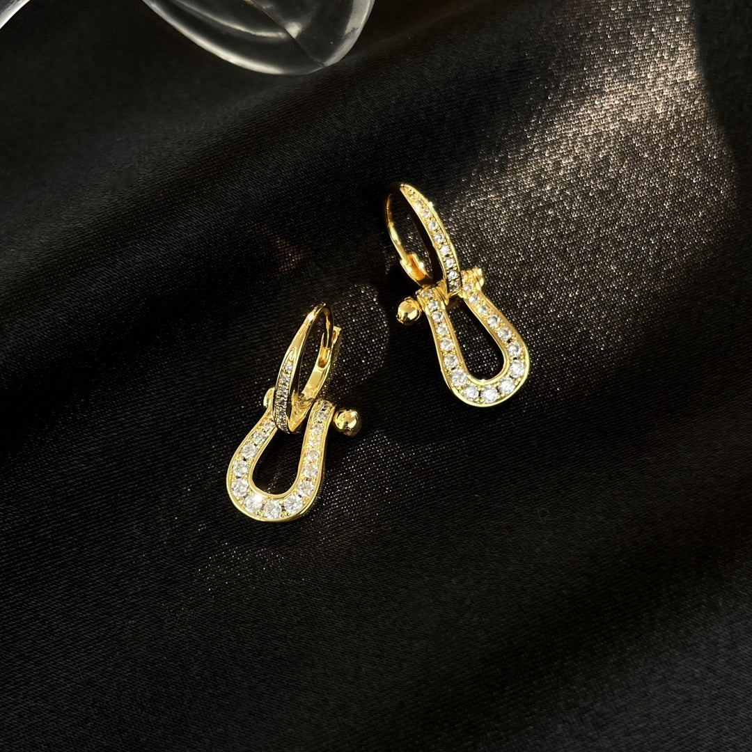 [⭐Renara]FORCE 10 FULL DIAMOND DROP EARRINGS MEDIUM MODEL