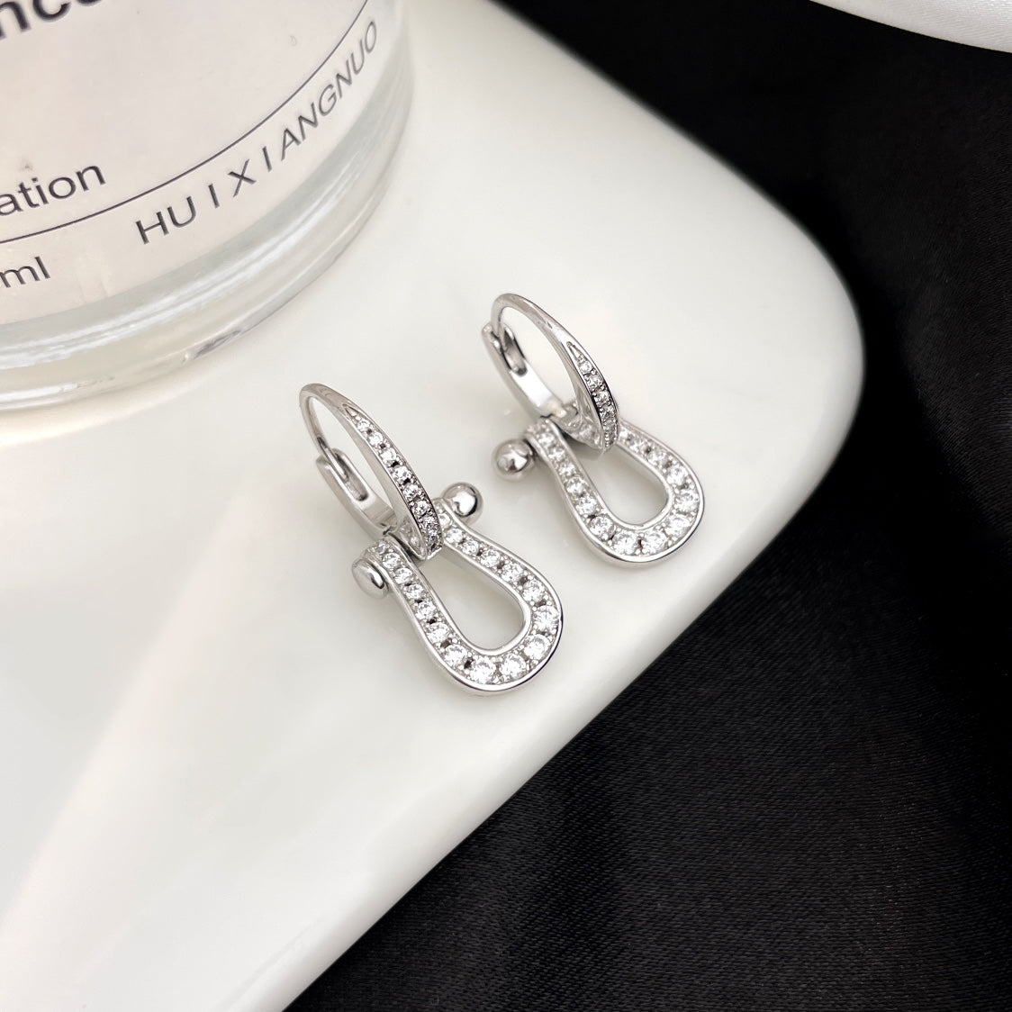 [⭐Renara]FORCE 10 FULL DIAMOND DROP EARRINGS MEDIUM MODEL
