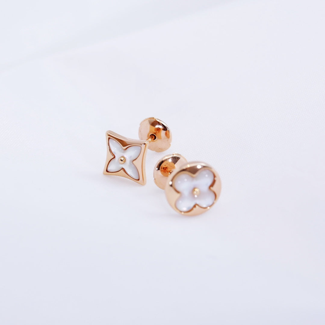 [⭐Renara]STAR AND SUN PINK GOLD MOP STUD EARRINGS