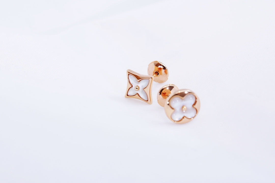 [⭐Renara]STAR AND SUN PINK GOLD MOP STUD EARRINGS
