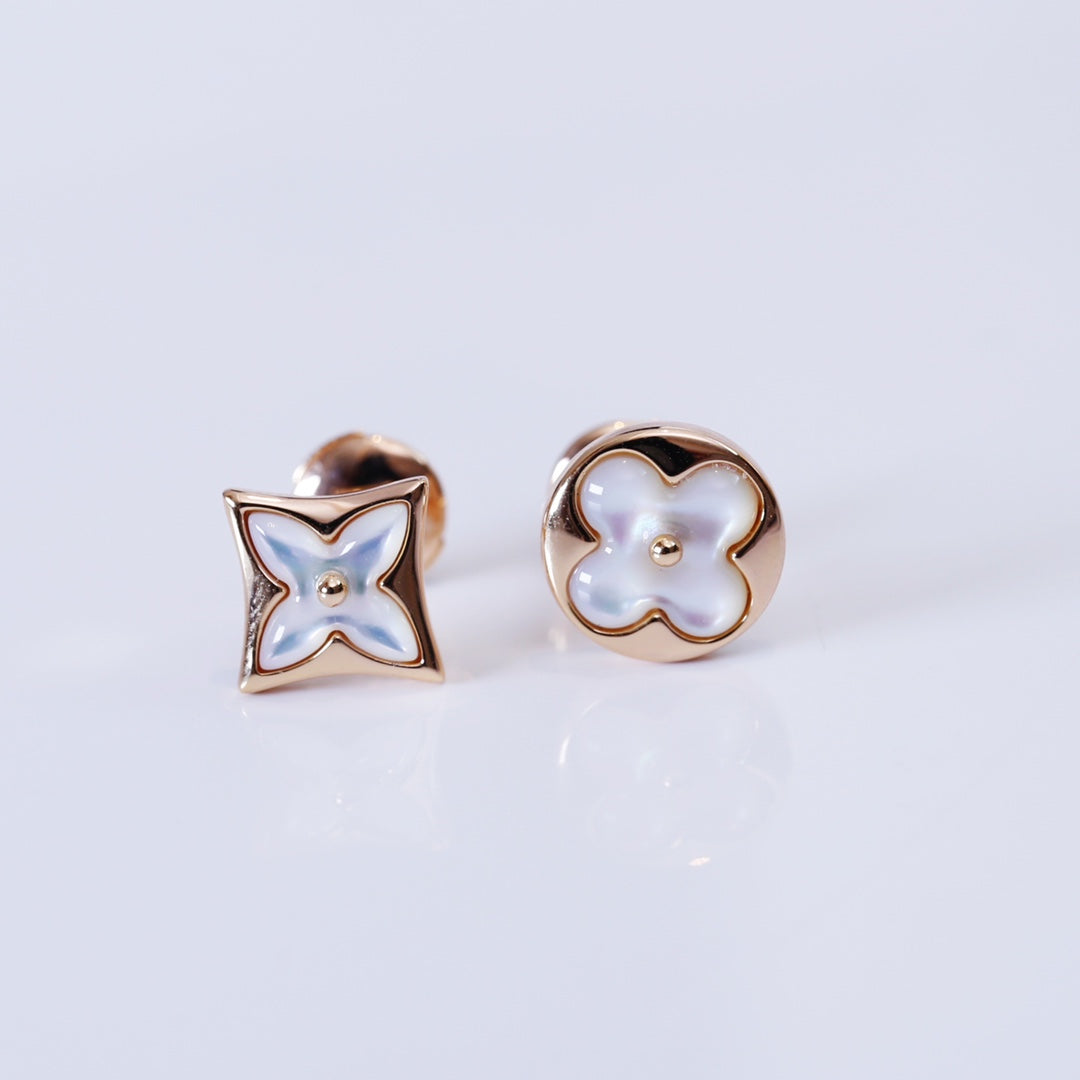 [⭐Renara]STAR AND SUN PINK GOLD MOP STUD EARRINGS