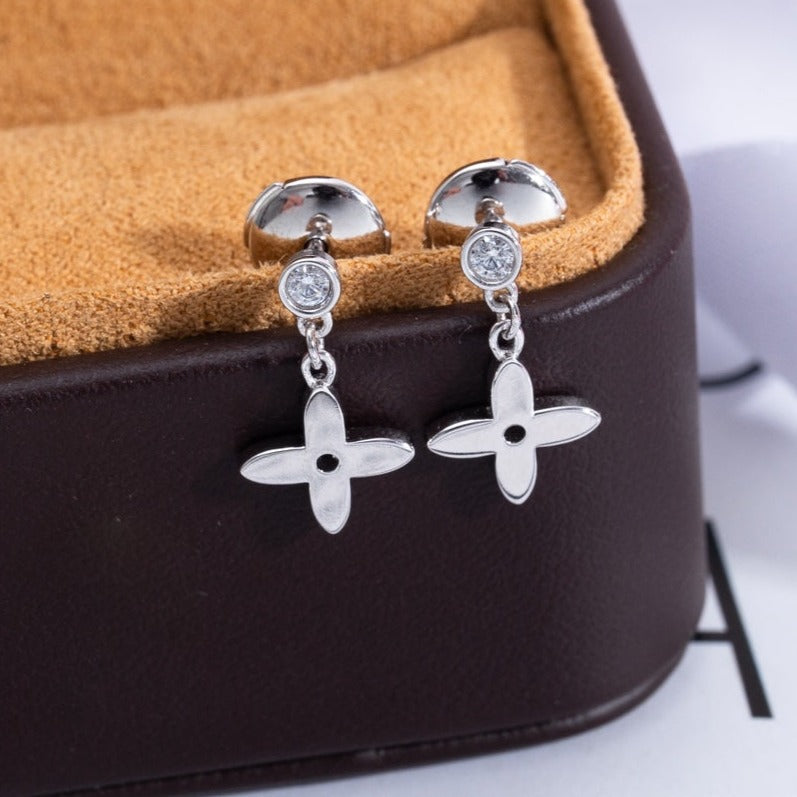 [⭐Renara]VIDYLLE SILVER DIAMOND MINI DROP EARRINGS