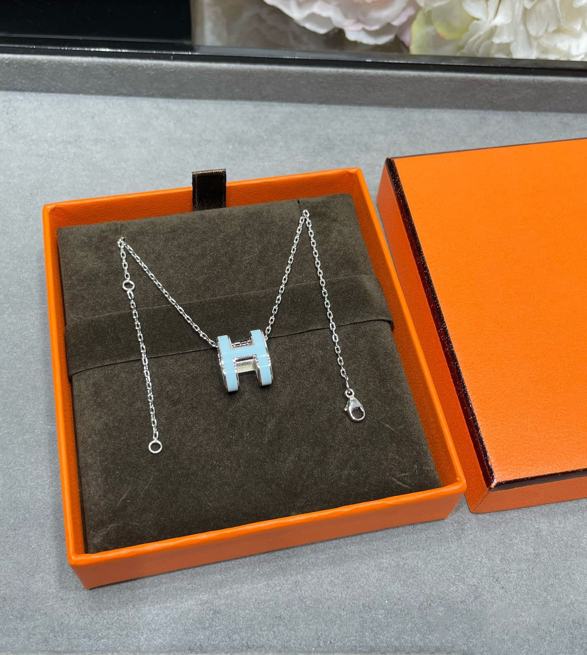 [⭐Renara]POP H SKY BLUE NECKLACE
